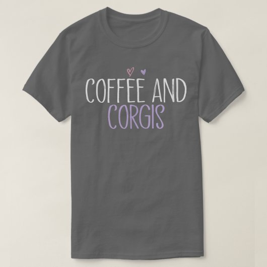 Koffie en Corgis Funny mam kletsnat T-shirt (Design voorkant)