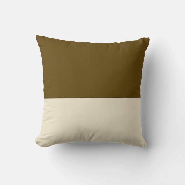 Koffie en cream Block Art Cushion Kussen (Voorkant)