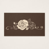 Koffie en Cream Rozen Visitekaartjes (Achterkant)