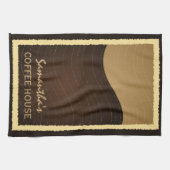 Koffie en Cream Waves Verticale Keuken Theedoek (Horizontaal)