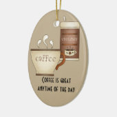 Koffie en Creamer Keramisch Ornament (Links)