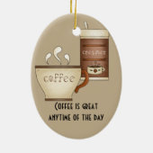 Koffie en Creamer Keramisch Ornament (Achterkant)