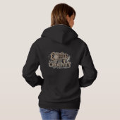 Koffie en Creatieve Typografie Hoodie (Achterkant volledig)