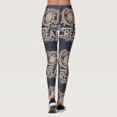 Koffie en Creatieve Typografie Leggings (Achterkant)