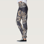 Koffie en Creatieve Typografie Leggings (Links)