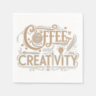 Koffie en Creatieve Typografie Servet