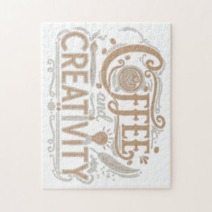 Koffie en Creatieve Typography Legpuzzel