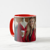 Koffie en creativiteit in de studio 2 mok (Voorkant links)