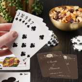 Koffie- en Crème Rozen Coördinerende Cadeaus Pokerkaarten (Insitu)