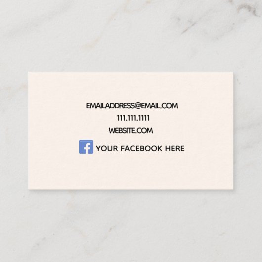 Koffie en croissant Cafe Visitekaartje (Achterkant)