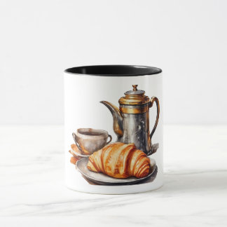 koffie en croissant Mok