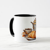  koffie en croissant Mok (Voorkant links)