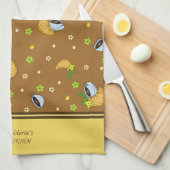 Koffie en croissants theedoek (Quarter Fold)