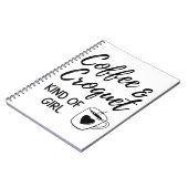 Koffie en croquet, een soort meisje. notitieboek (Linkerzijde)