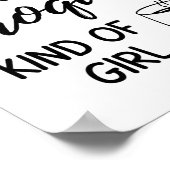 Koffie en croquet, een soort meisje. poster (Hoek)