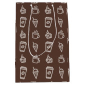 Koffie en Cupcake Patroon Medium Cadeauzakje (Voorkant)