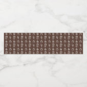 Koffie en Cupcake Patroon Waterfles Etiket (Enkel label)