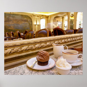 Koffie en Cupcake Poster Print