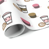 Koffie en cupcakes cadeaupapier (Rol Hoek)