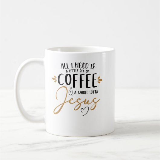 Koffie en de hele partij Jezus Lover Coffee Christ Koffiemok (Links)
