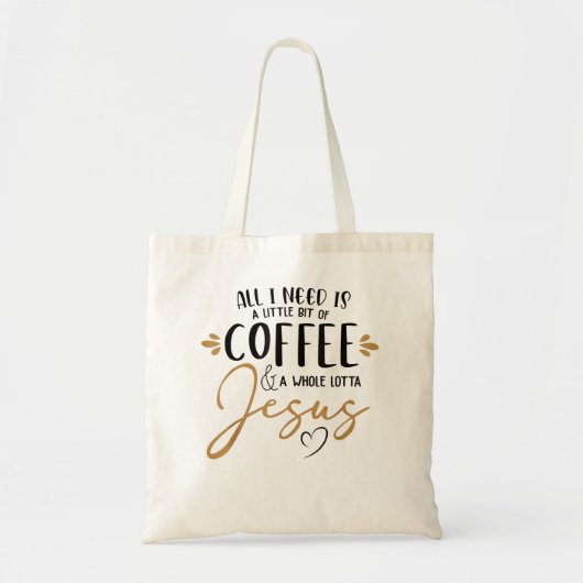 Koffie en de hele partij Jezus Lover Coffee Christ Tote Bag (Voorkant)
