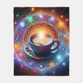 Koffie en de kosmos: een syzygie van energie fleece deken (Voorkant)