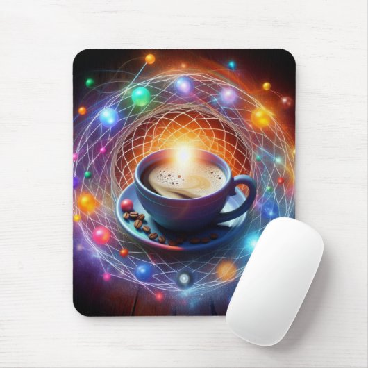 Koffie en de kosmos: een syzygie van energie muismat (Met muis)