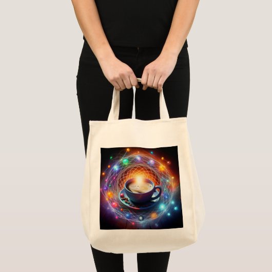 Koffie en de kosmos: een syzygie van energie tote bag (Voorkant (product))