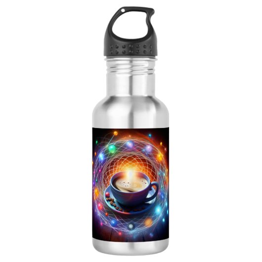 Koffie en de kosmos: een syzygie van energie waterfles  (Voorkant)