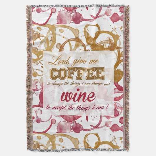 Koffie en deken van de notering van wijn (Voorkant Verticaal)