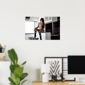 Koffie en denkwijze poster (Thuiskantoor)