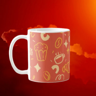 Koffie- en dessertpictogrammen koffiemok