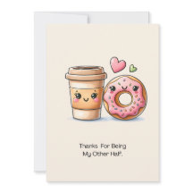 Koffie en donut Bedankt voor mijn andere helft