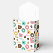 Koffie en Donut Patroon Bedankdoosjes (Geopend)