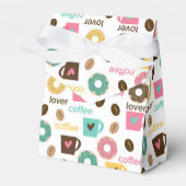 Koffie en Donut Patroon Bedankdoosjes (Voorkant Zijde)
