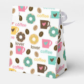 Koffie en Donut Patroon Bedankdoosjes (Achterkant)