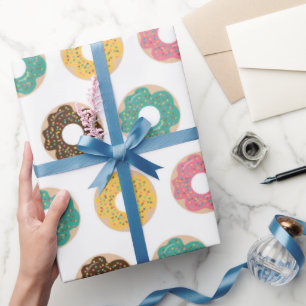 Koffie en Donut Patroon  Cadeaupapier