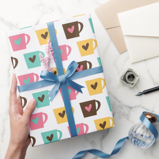 Koffie en Donut Patroon Cadeaupapier (Geschenken)