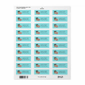 Koffie en donut retour adreslabels etiket (Full Sheet)