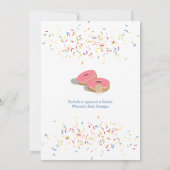 Koffie en donut strooit Baby shower Kaart (Achterkant)