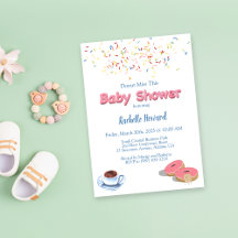 Koffie en donut strooit Baby shower