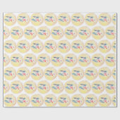 Koffie en donuts Bleek geel papier voor onmiddelli (Vlak)