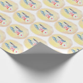 Koffie en donuts Bleek geel papier voor onmiddelli (Hoek)