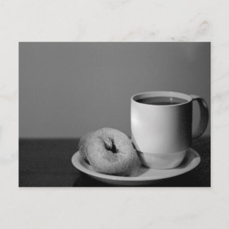 Koffie en donuts briefkaart