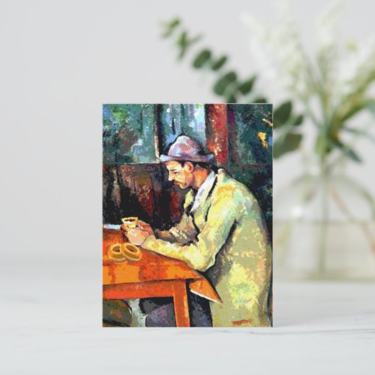 Koffie en donuts briefkaart (Staand voorkant)