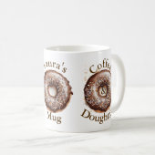 Koffie en donuts gepersonaliseerd koffiemok (Voorkant rechts)
