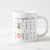 "Koffie en donuts" Jumbo-Mok Grote Koffiekop (Rechts)