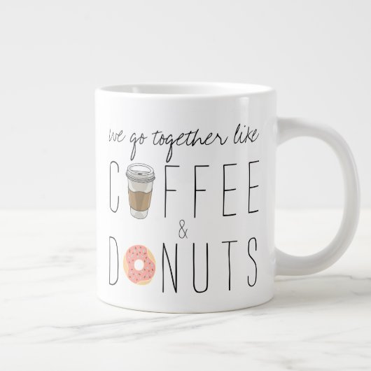 "Koffie en donuts" Jumbo-Mok Grote Koffiekop (Rechts)