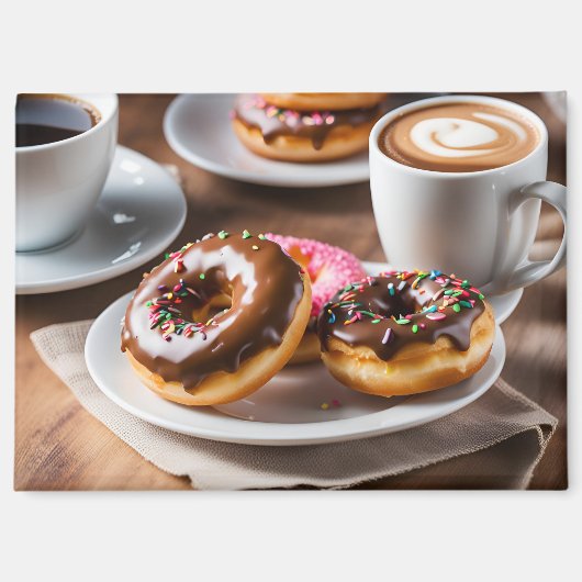 Koffie en Donuts Magneet (Voorkant)
