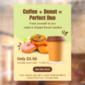 Koffie en donuts op maat: het perfecte duo raamsticker (Vel 2)